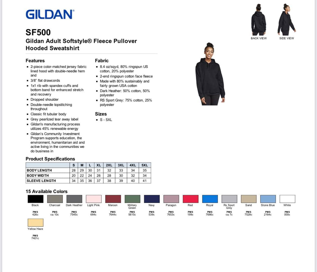 JERZEES OR GILDAN HOODIE