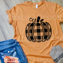 Load image into Gallery viewer, BLACK PLAID PUMPKIN
