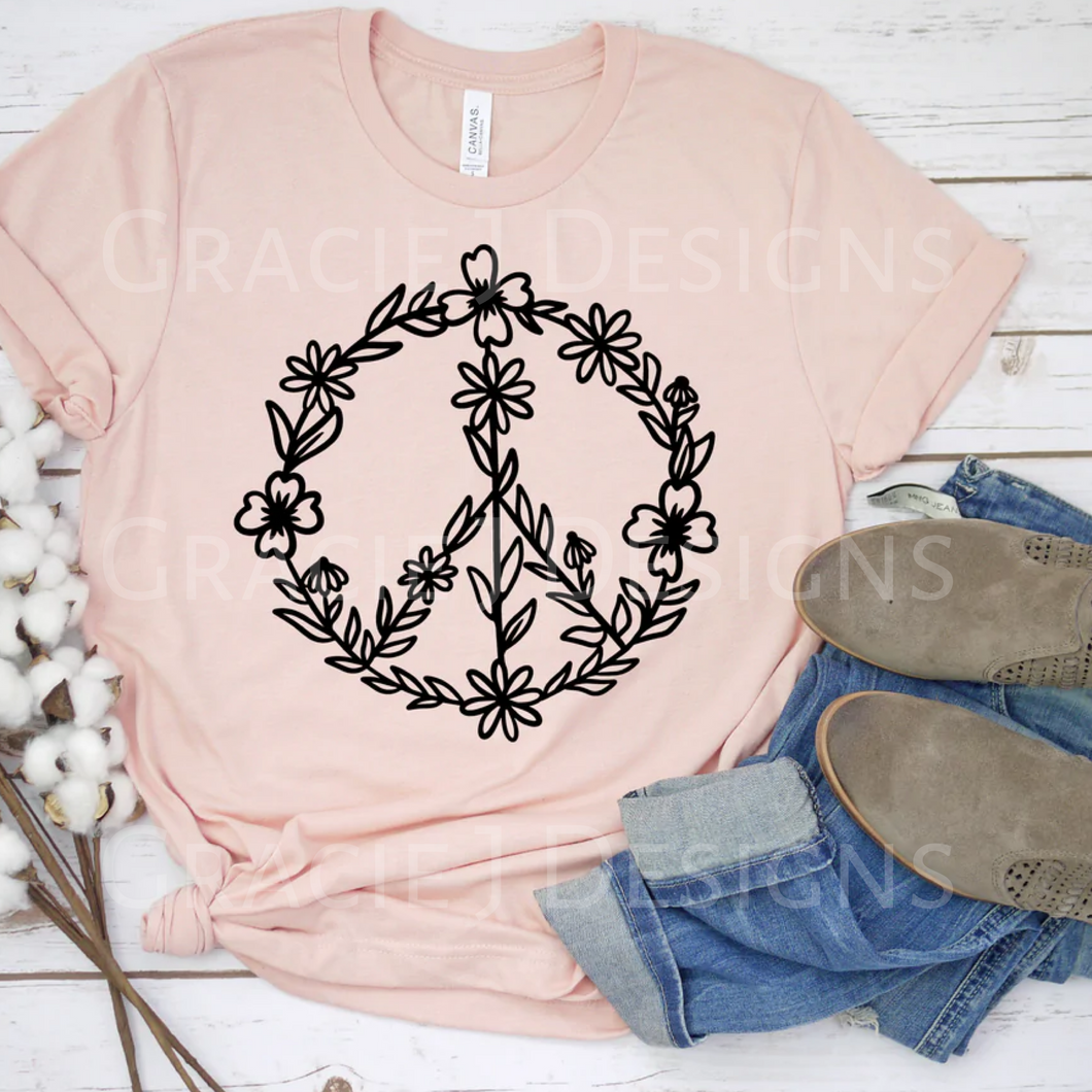 Peace Symbol Floral